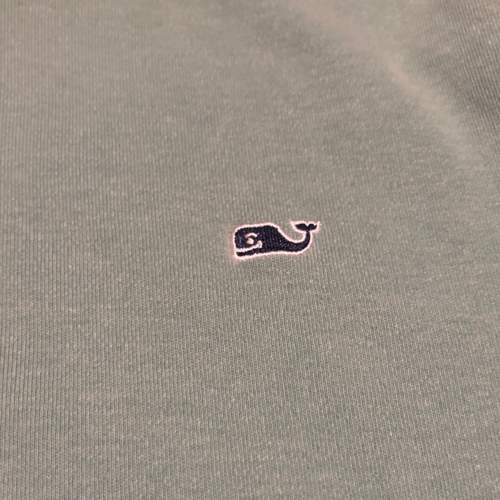 Vineyard Vines Heather Green Quarter-Zip Pullover - Picture 2 of 5